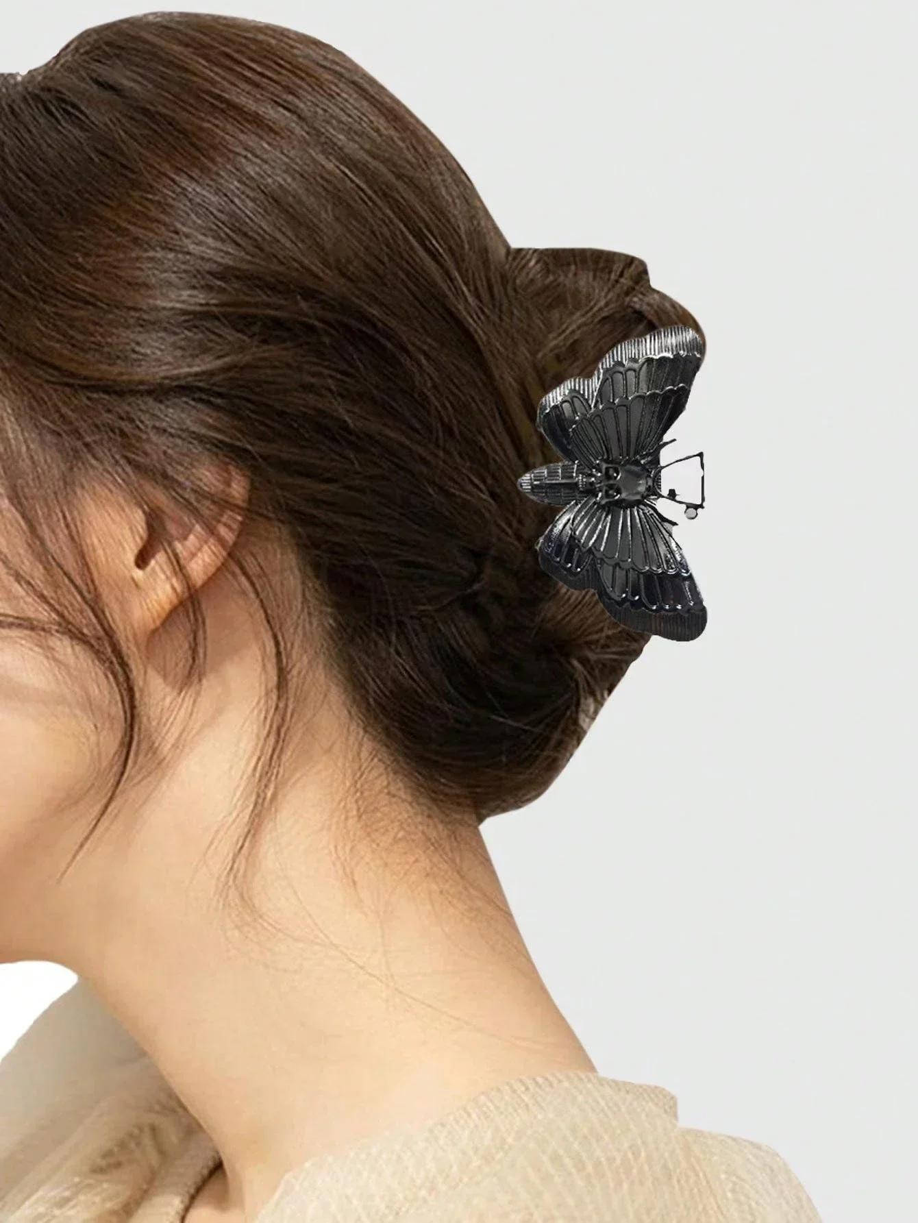 

Gothic Butterfly Skull Hair Claw Clip For Women