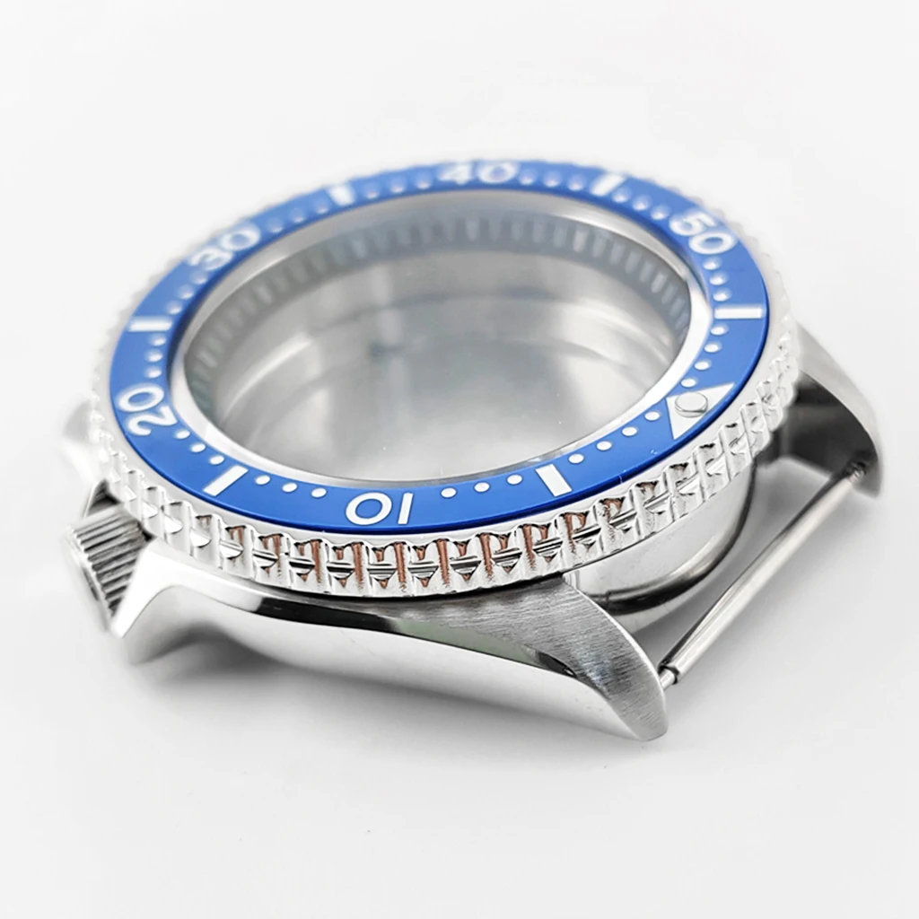 علبة ساعة من الفولاذ المقاوم للصدأ بإطار من السيراميك ، صلب 316L ، زجاج ياقوت ، ملحقات حركة أوتوماتيكية ، قطع غيار لـ NH35 ، NH36 ، 42