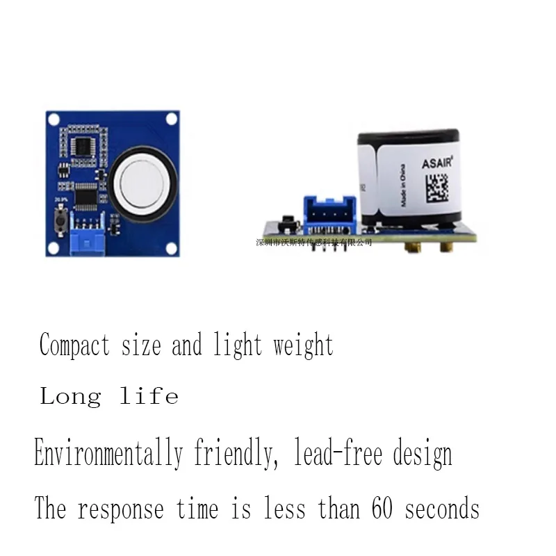Lead-free oxygen sensor module charged chemical oxygen battery AOX3000Z01