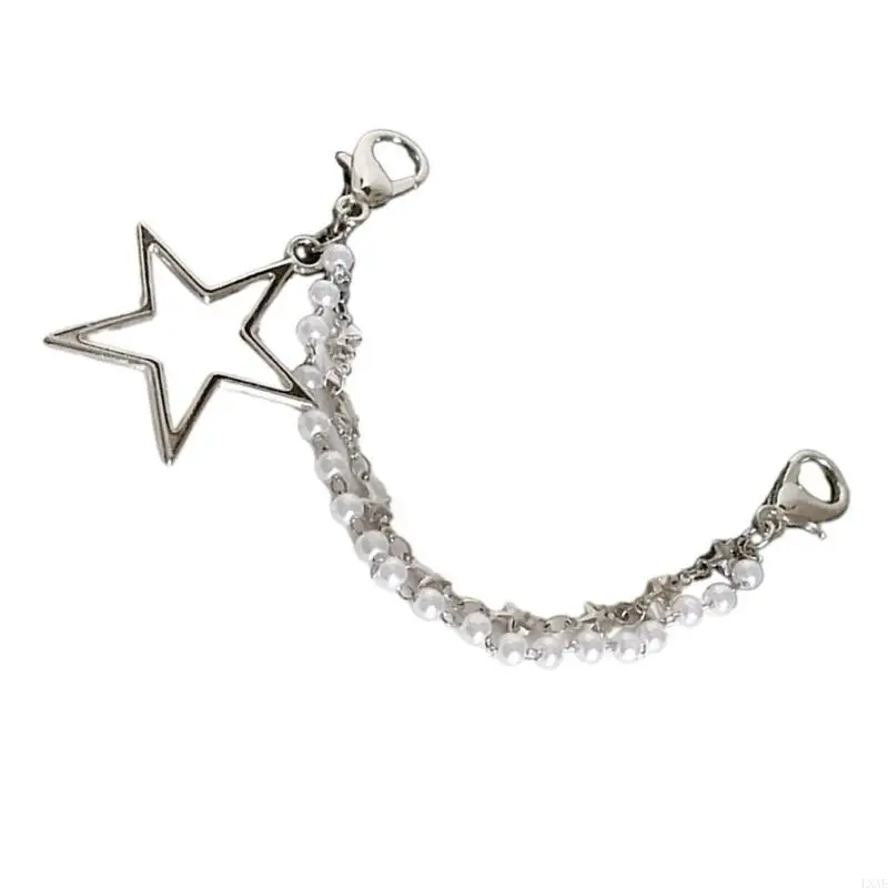 Double Layer Shoe Chains Fashionable Shoelace Decoration Star/Heart Pearls Shoe Buckle for Boots and Canvas Shoes