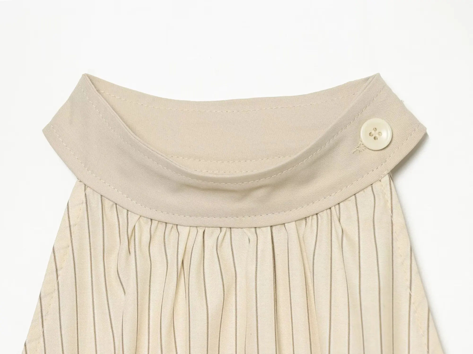 BSAY 2026 Neue Damen Schicke Büro-Bluse mit Neckholder, Knopfkragen, Vertikalen Streifen, Gerafftem Design, Ärmellos, Patchwork-Sommer-Top – Detail 12