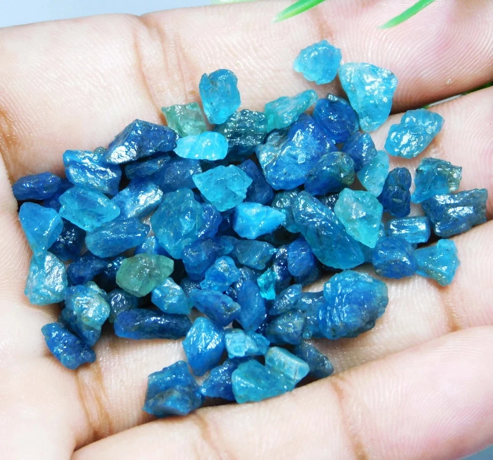 Natural 500 Ct Blue Apatite Rough Madagascar Loose Gemstone Lot (Size 4-12mm)