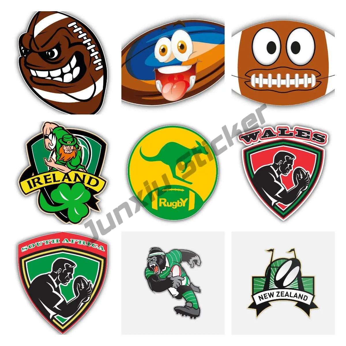 Personality Decor Kangaroo Rugby Car Bumper Sticker Decal Car Flag Biker Bike Vinyl Rugby Ball Banner Country Hands Sunscreen