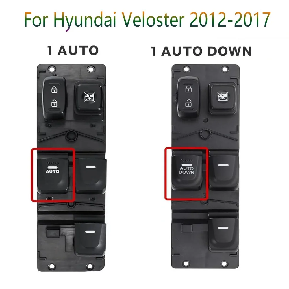 

New Electric Power Window Control Switch for 2012- 2017 Hyundai Veloster Front Left Electric Glass Lifter Button Car Accessories