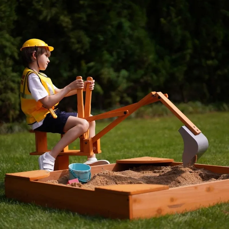 All-Season Sandbox Digging Toy with Working Crane Enhance Motor Skills and Imaginative Play,home.