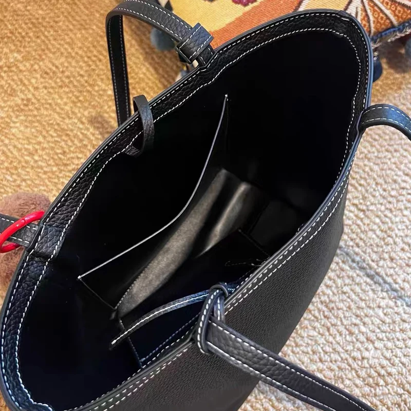Custom Initials Genuine Leather The Park Stitch Bucket Bag For Women Luxury Designer Handbag Purses 2025 New In Cowhide Shoulder