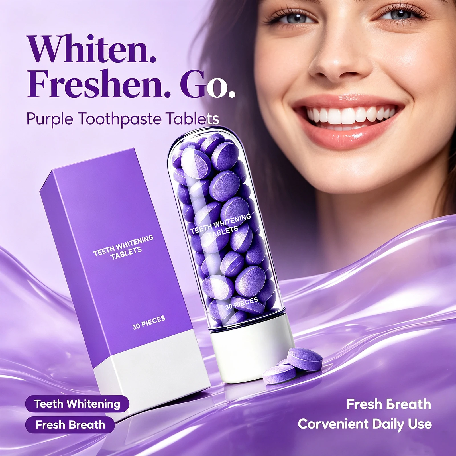 Chewable Teeth Whitening Table - огляд і ціна Teeth Whitening Toothpaste