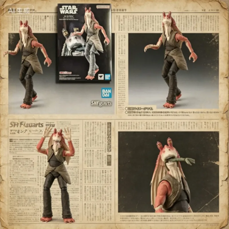 

Special Offer Genuine Bandai SHF Star Wars 16cm Jar Jar Binks Action Figure Anime Collectible Toy in Original Box