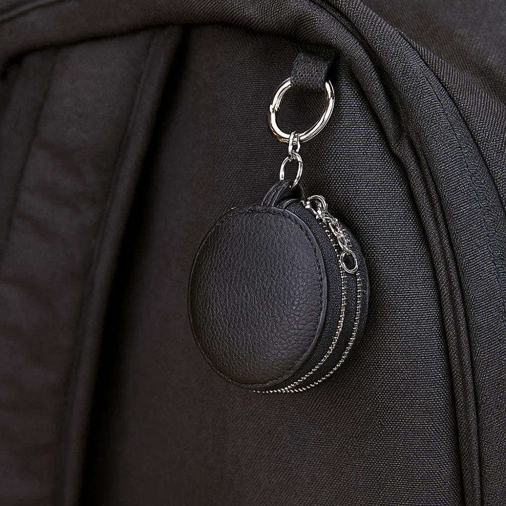 

Change Bag Cute PU Leather Coin Purse Zipper Coin Bag Lipstick Storage Bag Korean Style Keychain Round Wallet Outdoor