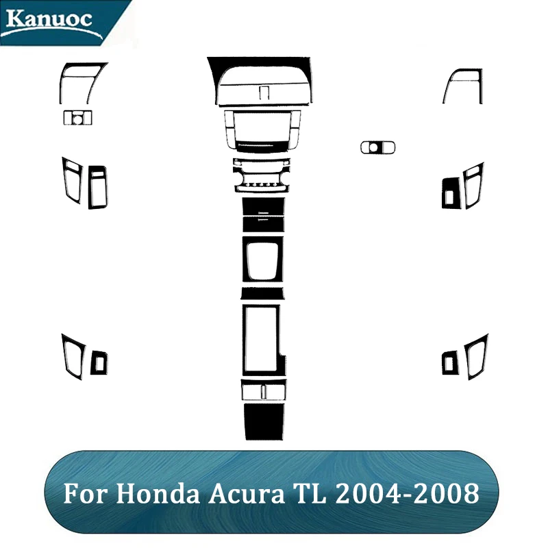 ABS Piano Black Various Parts Stickers For Honda Acura TL 2004 2005 2006 2007 2008 Car Interior Decorative Accessories