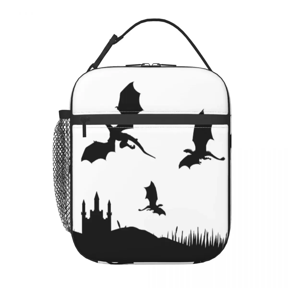 

Flying Dragon Silhouette Pack One Lunchbag Thermal Bag Tote Lunch Box Beach Outdoor Food Handbags