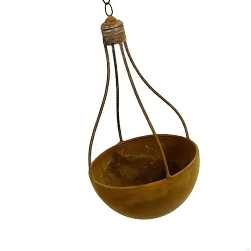 L9BE Iron Hanging Flowerpot Open Flower Vase Flower Arrangement Accessories Plant Pot Balcony Plant Garden Decoration