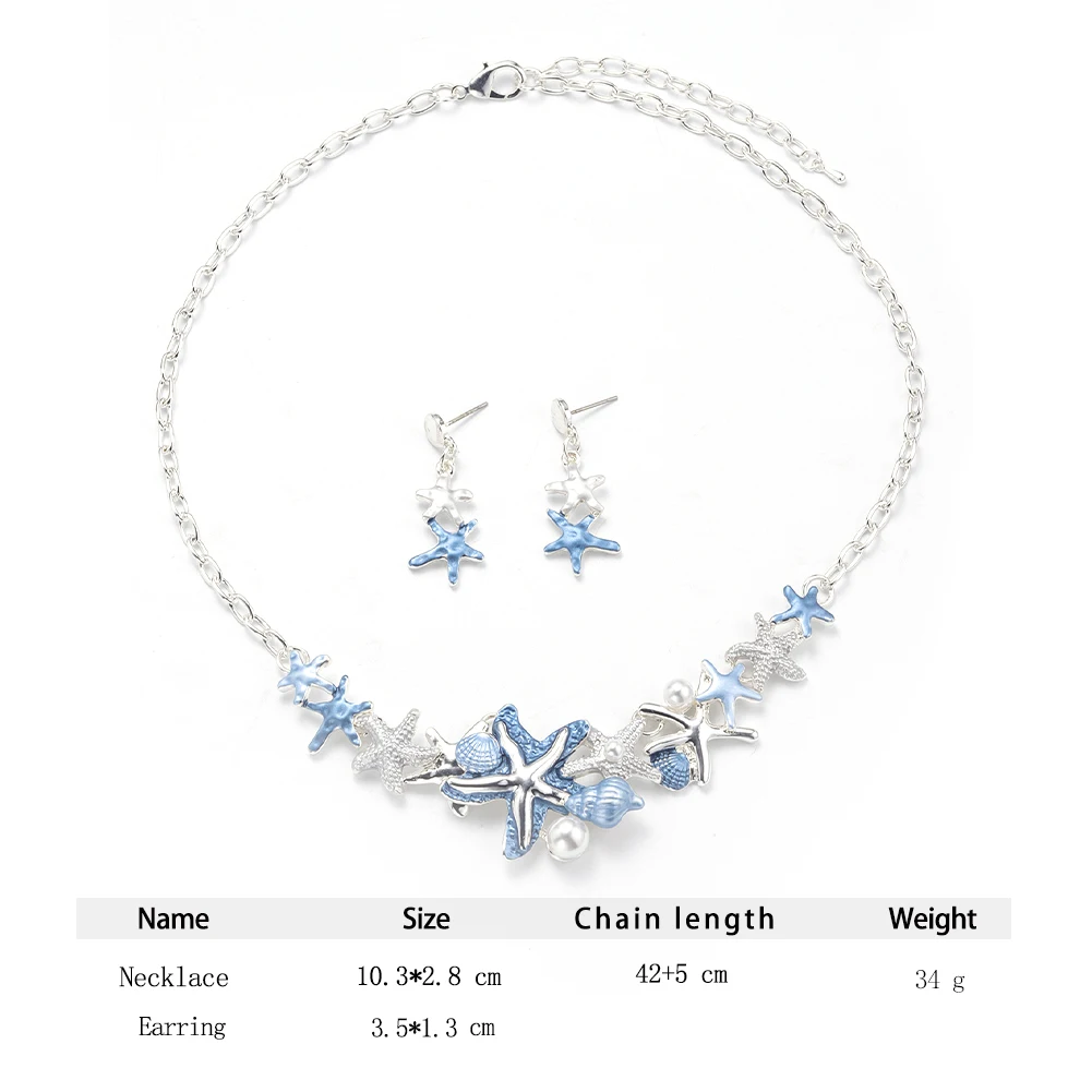 Ocean Series Starfish Shell Choker Aesthetic Accessories Chains Party Designer Luxury Fashion Pendant Jewelry Necklace for Women