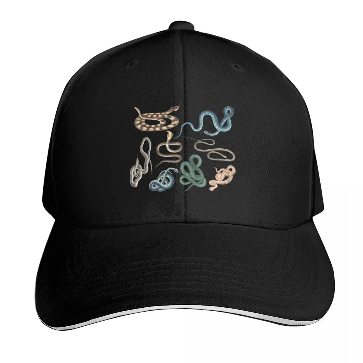 Group of coiled snakes Baseball Cap Summer Beach Travel Streetwear Hip Hop Trendy Vintage Retro Embroidered