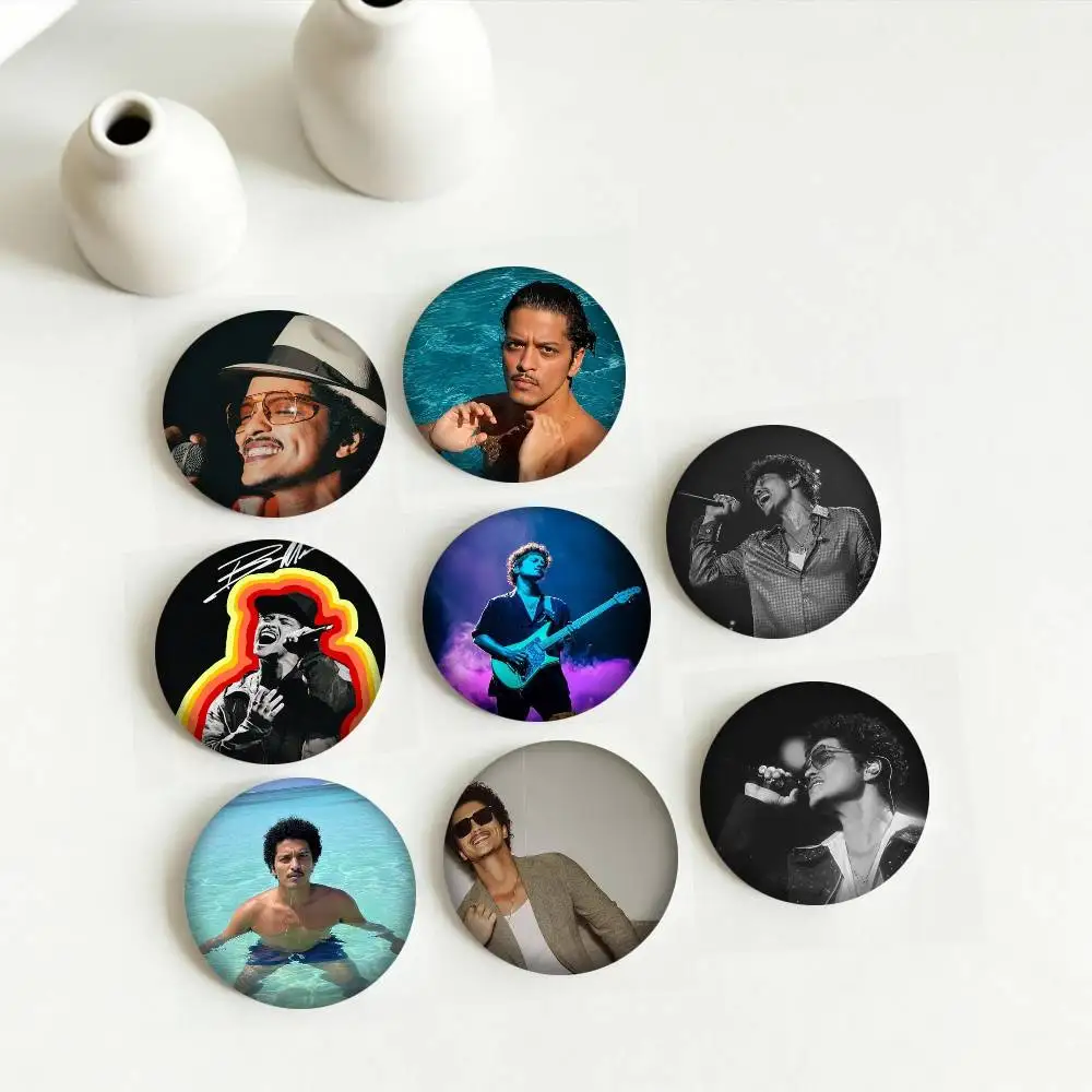 S-Star B-Bruno Mars 25mm 32mm 44mm 58mm 75mm Brooches Badges Pins for Accessories Gift