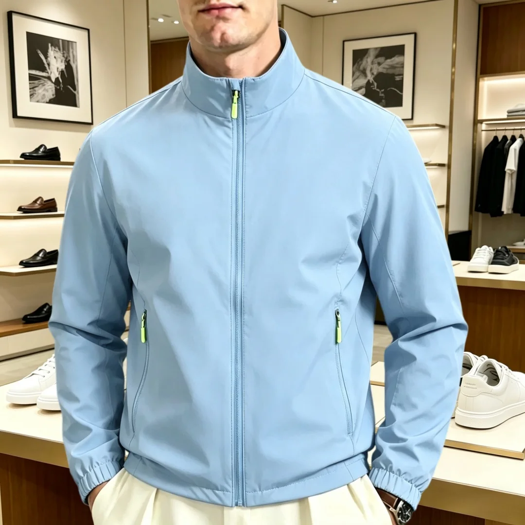 2026new high-end brand men's women's long sleeve zipper jacket autumn fashion exquisite Embroidery waterproof wear-resistant top