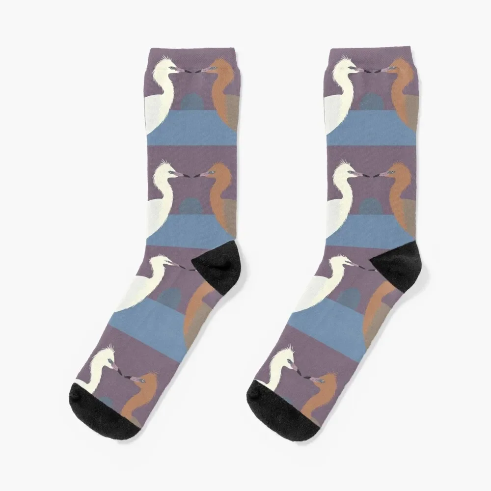 Reddish Egret (Egretta rufescens)Texas Threatened Bird Socks Stockings custom sports christmass gift Male Socks Women's