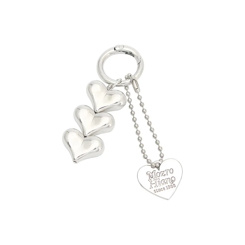 Fashionable Heart Beaded Key Chain Multifunctional Mobile Phone Lanyard Personalized Car Key Accessory Key Ring Bag Pendant image 2