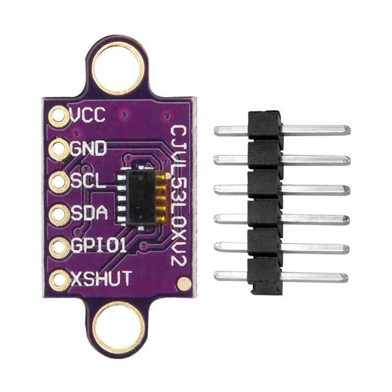 

A20F-6PCS VL53L0X V2 Модуль датчика лазерного измерения расстояния для измерения расстояния по времени и полету с последовательным и ШИМ-выходом