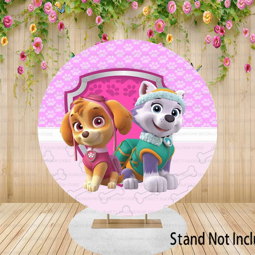 Flying Skye Snow Rescue Everest Dog Paw Patrol Boys Birthday Party Backdrop Rocky Rubble Marshall Baby Shower Background