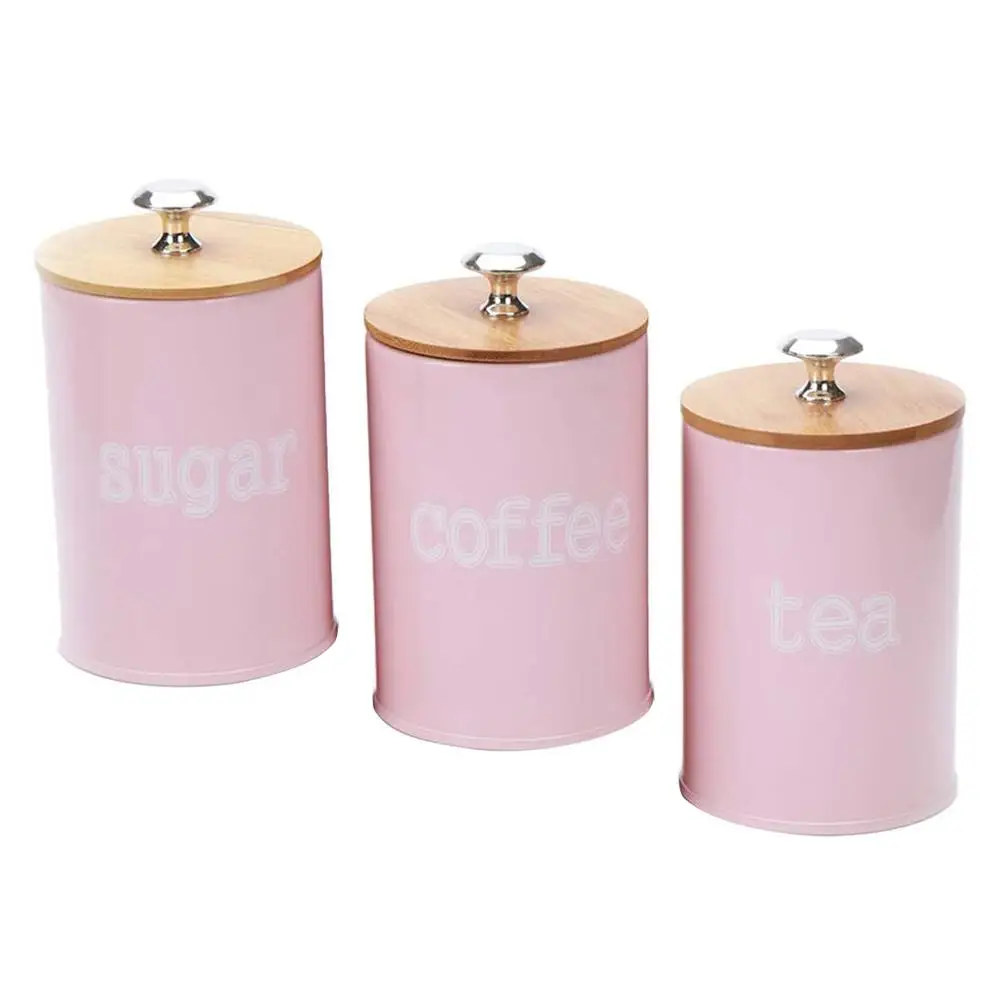 

Bamboo Iron Food Storage Jar Multi Function Grain Container Household Canisters Coffee Bean Tea Storage Boxes Bins Home