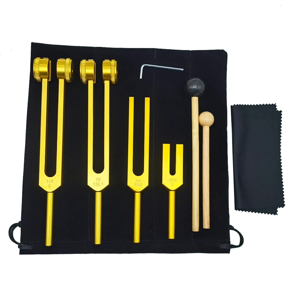 4PCS Tuning Fork Set, Tuning Fork for Music Chakra, Sound Therapy, Keep Body, Mind and Spirit in Perfect Harmony 128C