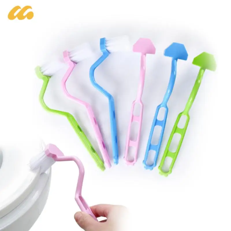 Small Toilet Brush V/S-shaped Kitchen Dead Corner Cleaning Brush Children's Toilet Brush Crevice Cleaning Brushes Home Tools