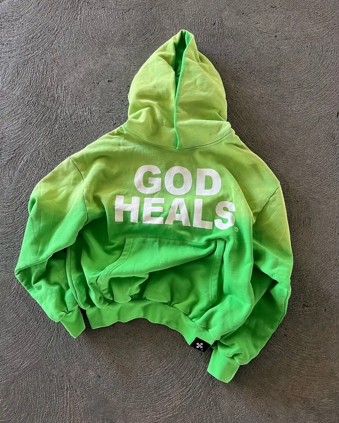 Vintage Streetwear God heals Painting Printed Oversized Street Hoodies Women Sweatshirt Harajuku 2024 New Y2k Tops Men Clothing