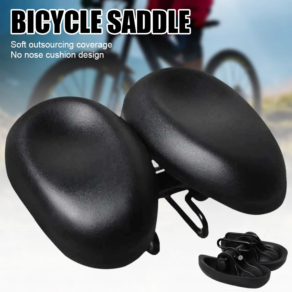 Bike Saddle No Nose Width Adjustable Bicycle Seat Soft Shock Absorbing Bicycle Cushion Cycling Seat Bicycle Riding Accessories