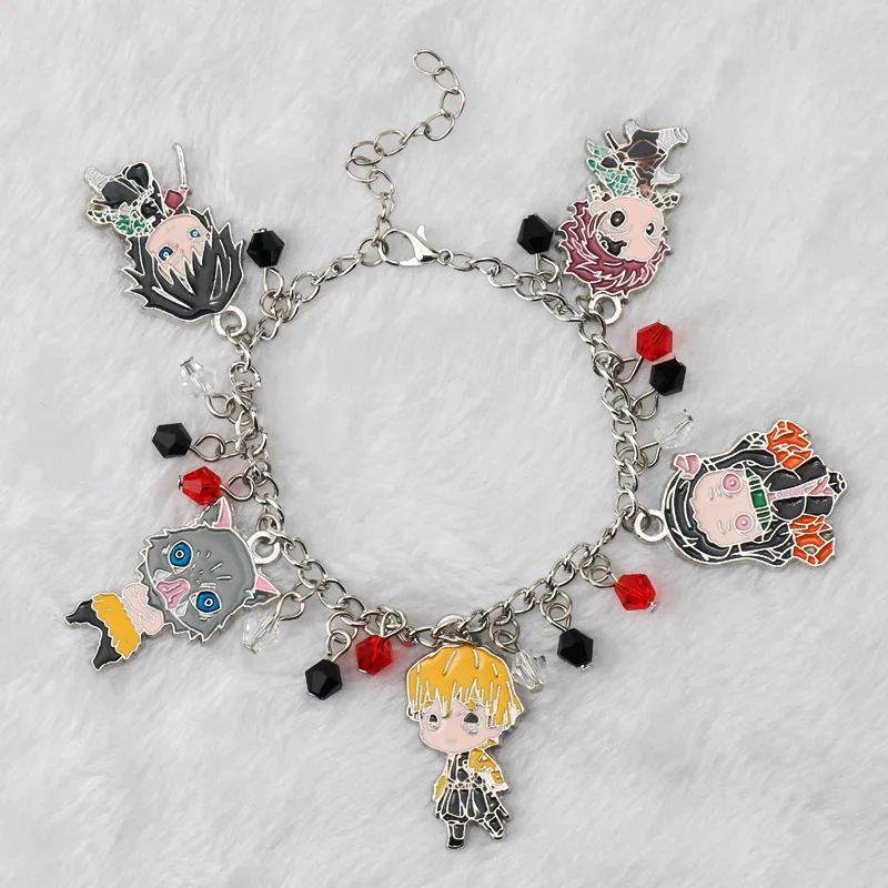 Anime Demon Slayer Charm Bracelet For Women Men Evil Kamado 