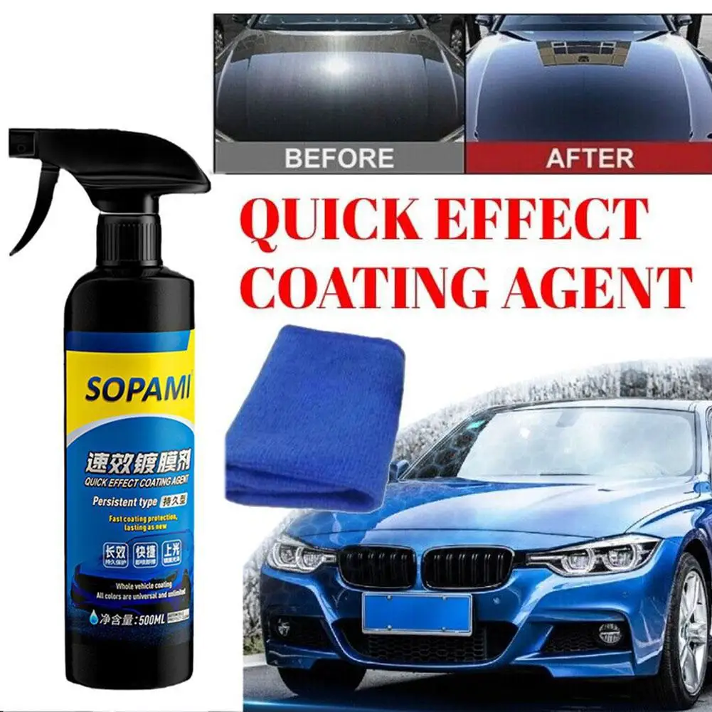 Sopami Car Coating Spray Nano Ceramic Quick Effect Car Coating Agent Spray Quick Coat Car Wax Polish Spray Car Protection