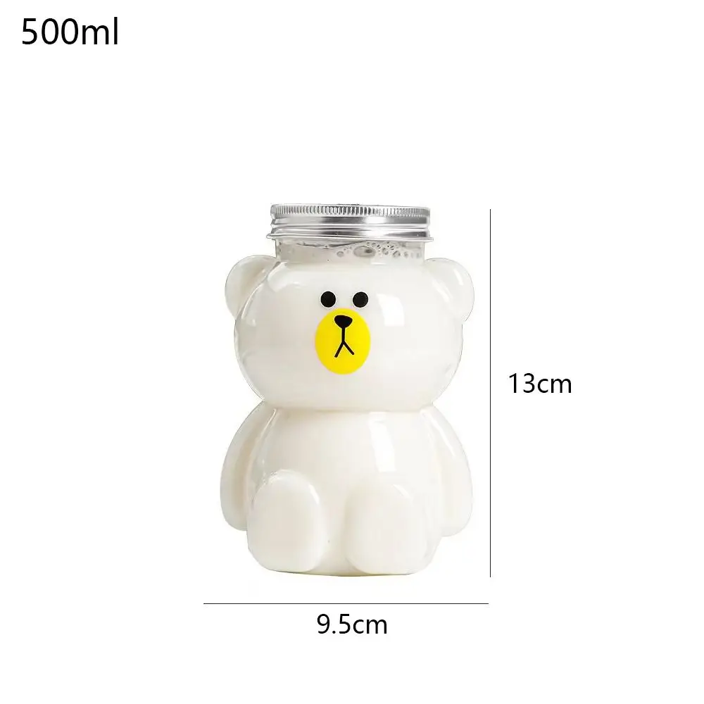 Cute Bear Water Bott Milk Tea Drinking Cup Portable Drink Bottle Kitchen Milk Tea Water Bottle Home Couple Christmas Bottle Gift