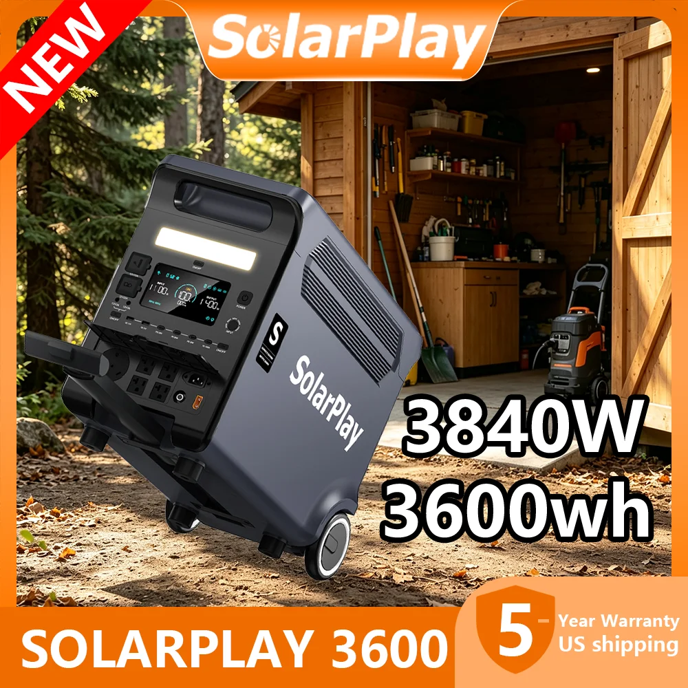 Power Station With 30A Rv Outlet - **Stazione di alimentazione portatile SolarPlay Q3600