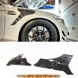 Dry Carbon Fiber Car Front Side Fender Vents Trim Cover For BMW 2 Series F87 M2 M2C 2016-2020 Car Exterior Front Side Fender FRP