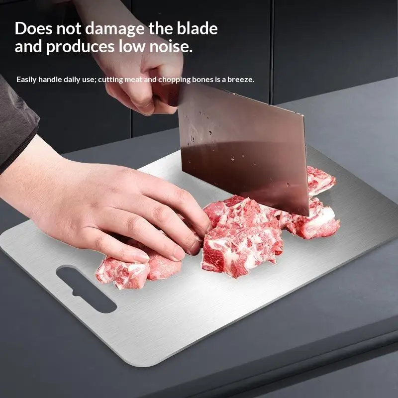 (Stainless Steel Cutting Board Dishwasher Safe Anti-Rust Durable Chopping Board For Vegetable Meat Fruit Prep)