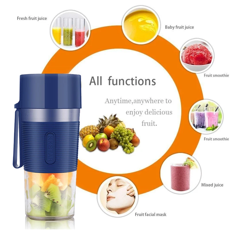 TINTONLIF Juicer Electric Multifunction Juice Blender Fruit Vegetables Food Maker 500ml Portable Juice Cup