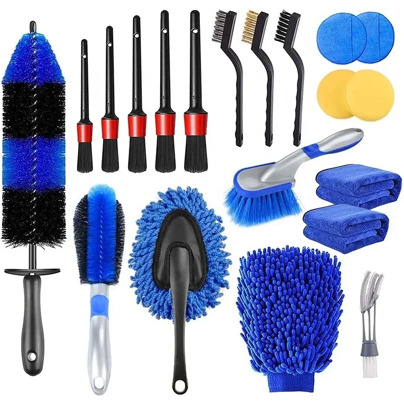 

C Automotive Comprehensive Cleaning Kit, 20-piece set of interior and exterior detail cleaning