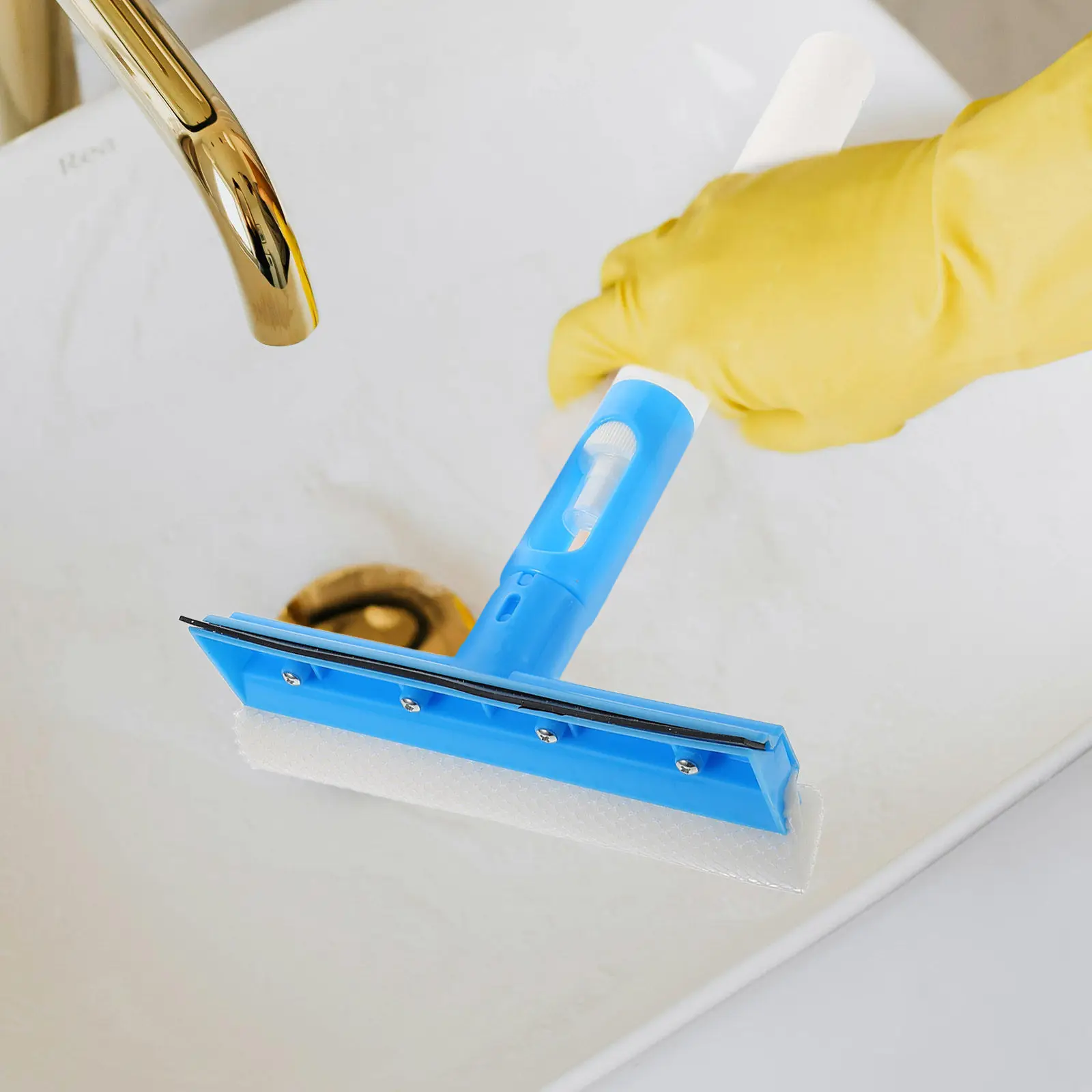 Professional Window Cleaner Tool with Squeegee for Glass, Bathroom, Shower, Car – Multi-Surface Cleaning Brush