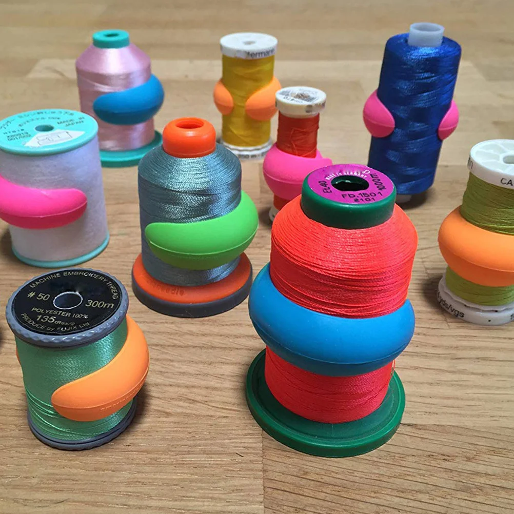 20 قطعة المضادة للانزلاق بكرة المعانقة موضوع مرن المنظمون لآلة بكرة حامل الخياطة بكرات كليب الموضوع بكرة التوقف #1