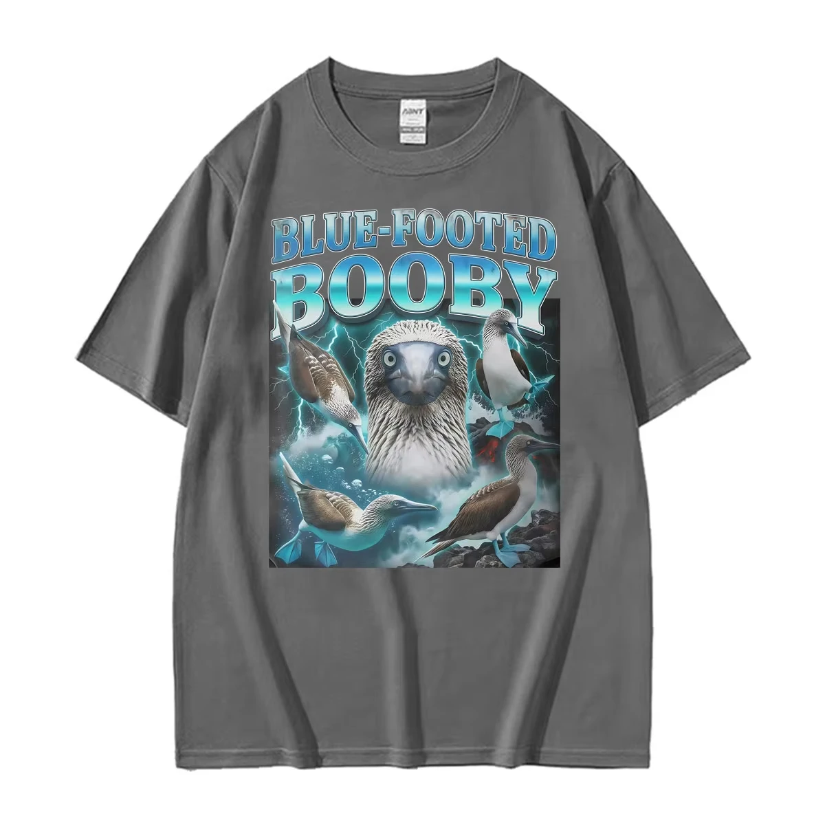 Blue Footed Booby Vintage 90s Rap Funny T Shirt Men Women Clothing Summer Classic T-shirt Casual 100% Cotton Oversized T Shirts