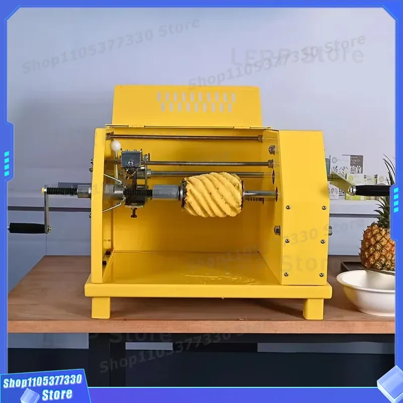 Stainless Steel Manual Pineapple Peeler Corer Slicer Kitchen Tool for Fresh Fruit Vegetable Preparation Restaurant Home Use