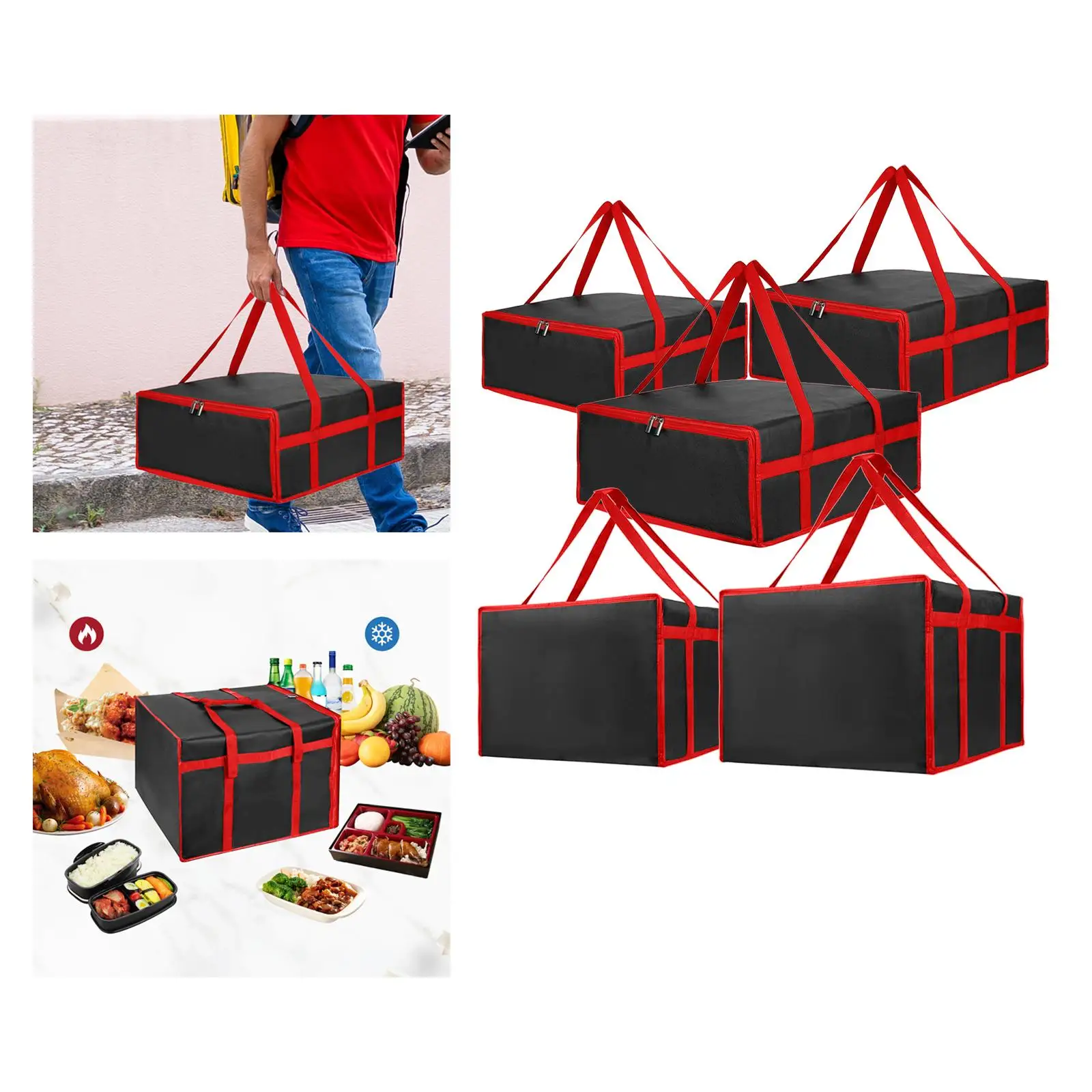 Isolierte Versandtasche, wiederverwendbare Lebensmittelliefertasche für Camping, Picknick im Freien