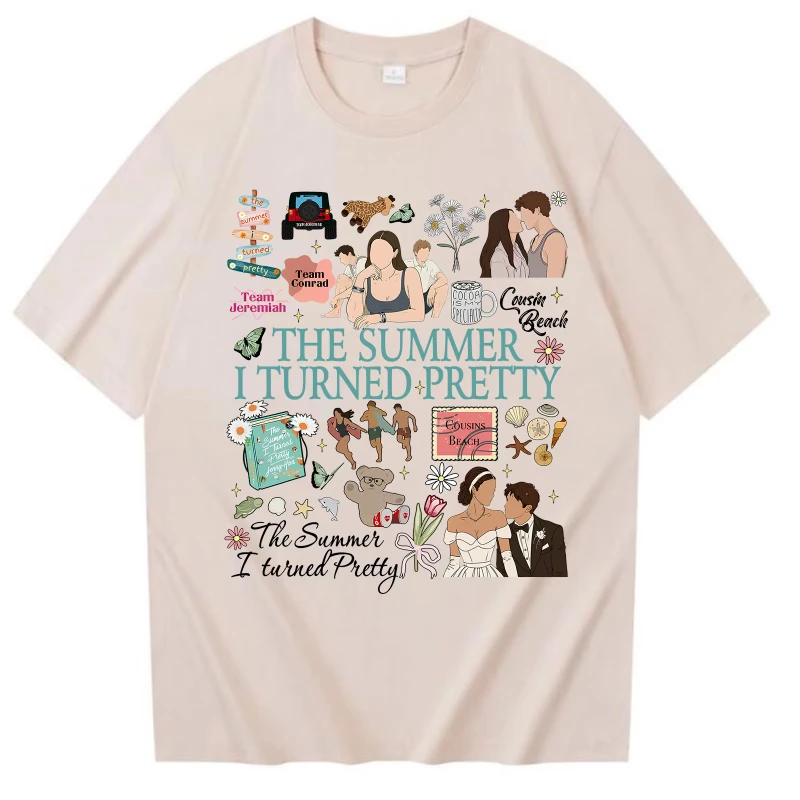 الصيف تحولت جميلة الموسم 3 تي شيرت المرأة فريق كونراد فريق البطن فريق إرميا تي شيرت كوزينز الشاطئ تي شيرت لمحبي هدية