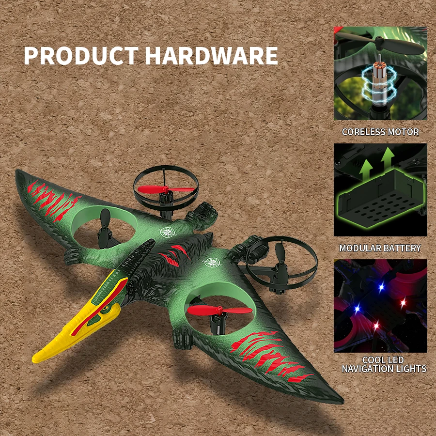 

Drop resistant remote control foam aircraft, pterosaur remote control aircraft, four axis UAV simulation, dinosaur glider UAV