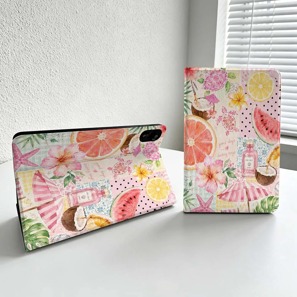 Luxurious Summer Patterns Cover For Xiaomi Redmi Mi Pad 8 7 6 5 4 2 SE K Pro Max Ultra Poco Pad Soft Inch Tablet Case