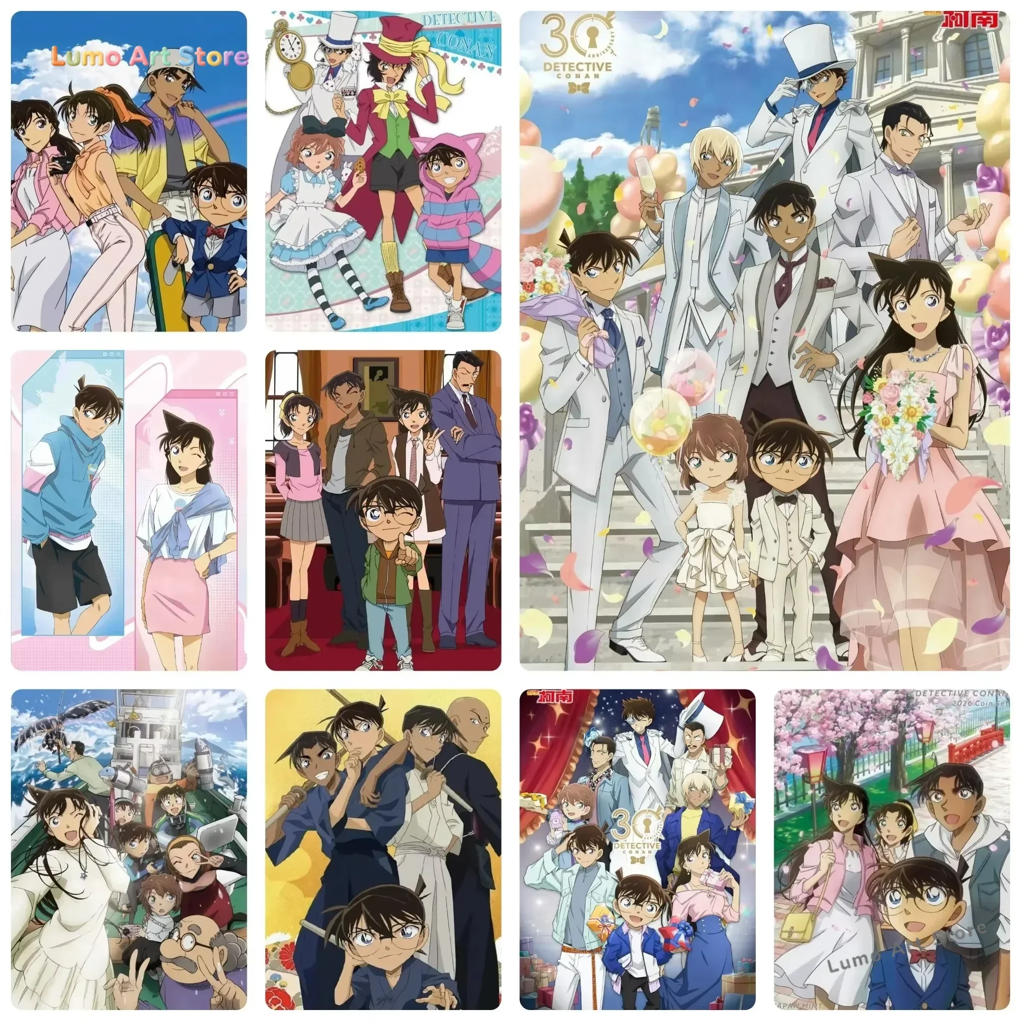 Detective Conan Diamond Painting Kit, Shinichi Ran Kaito Kid Heiji, Full Round Drill Rhinestone Mosaic DIY, Home Wall Decor Gi