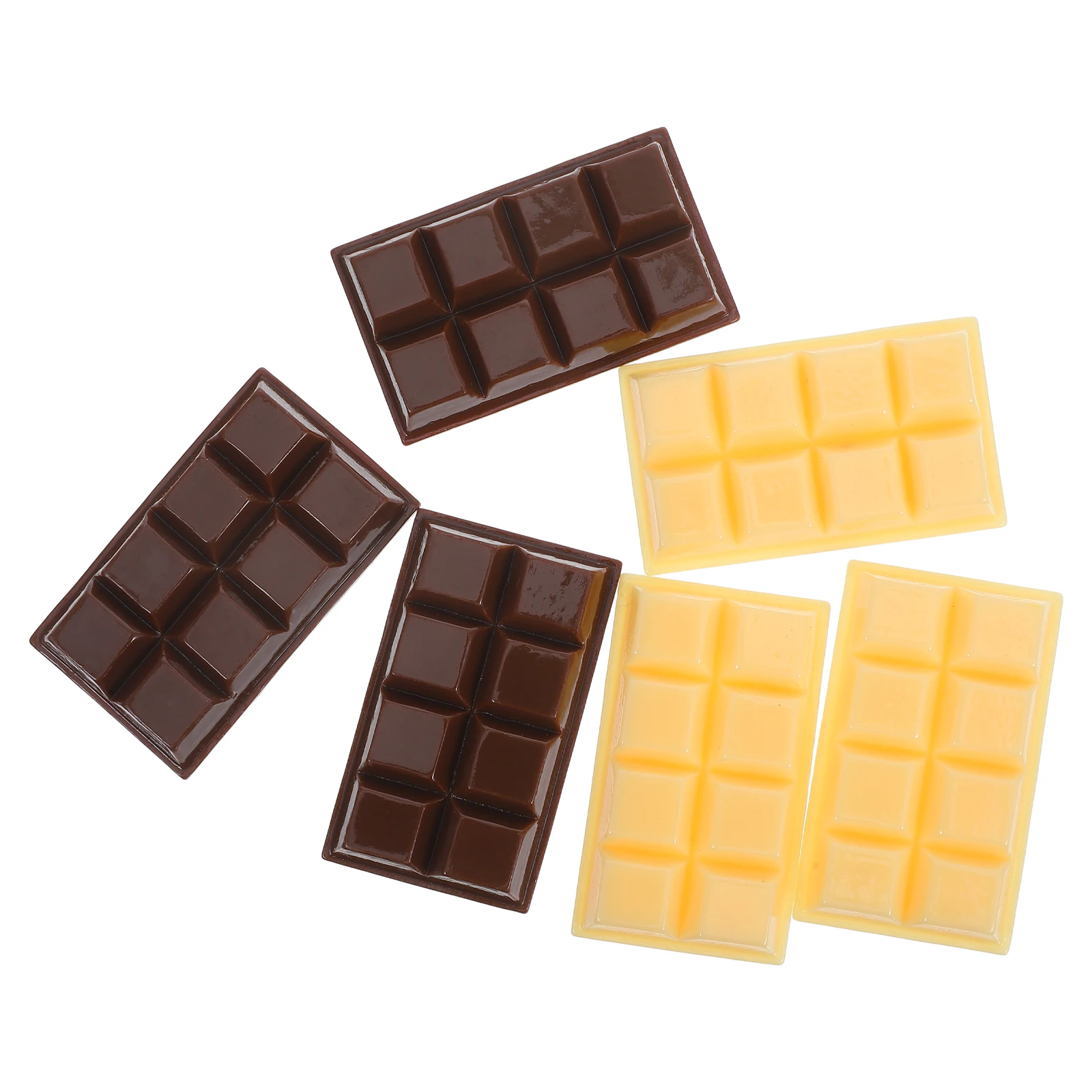 Nornements de chocolat simulés en résine, 6 pièces, décor réaliste, couleur classique, entretien facile, table multifonction pour gâteau