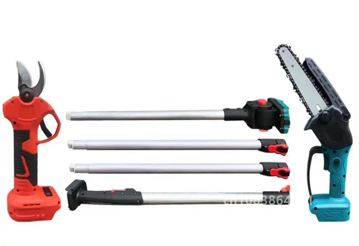 Garden Power Tool Accessories Telescopic Extension And Segmented Rods For 3-Pin Makita Connector Chainsaws And Electric Shears