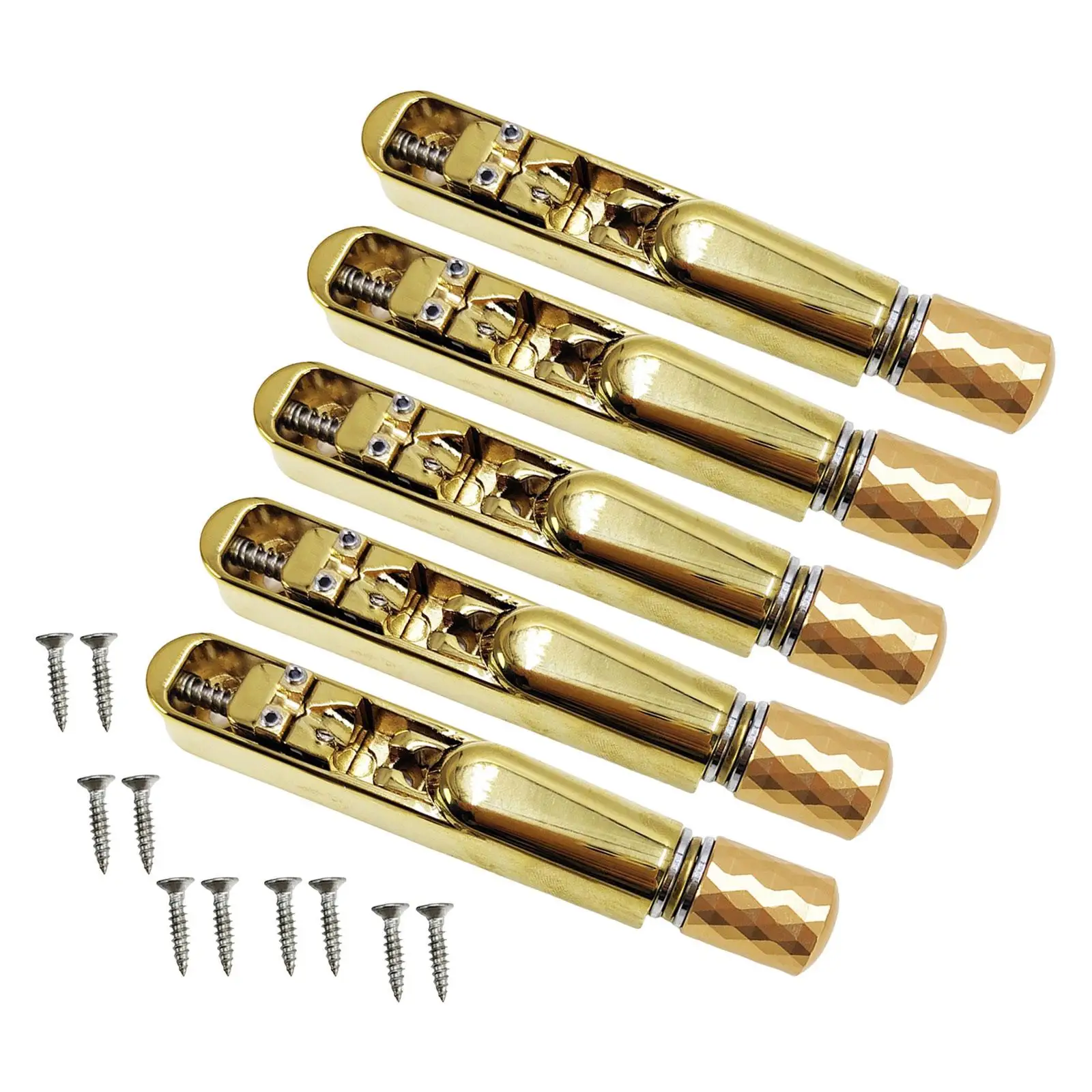 Guitar Parts Headless Bridge and Tailpiece Set Stable Tuning Zinc Alloy String Lock for Bass Projects