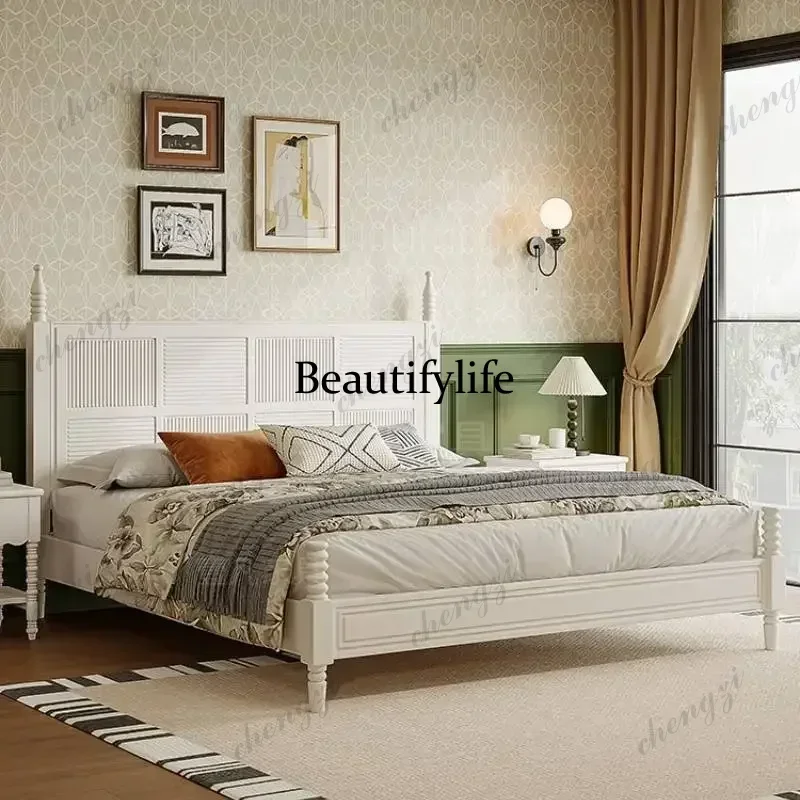 R134 Display Nordic Double Bed Headboard Elegant Platform Frames Beds Living Room Nightstands Double Muebles Commercial Furnitur